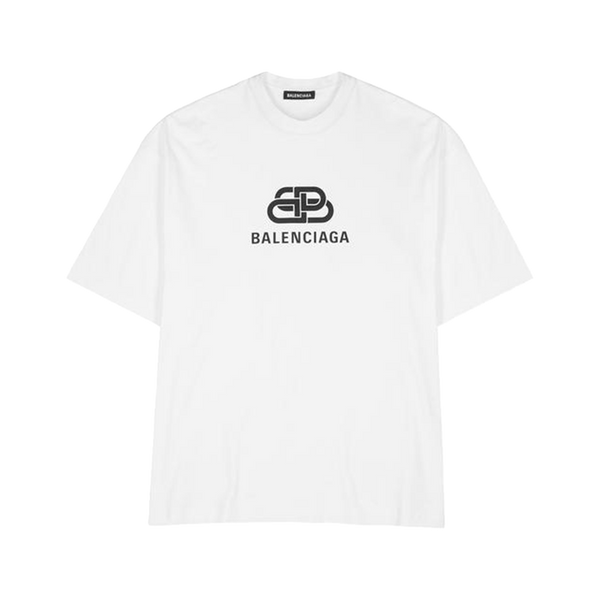 BALENCIAGA l BB Tシャツ Balenciaga – T-Shirt mit BB-Logo-Aufdruck in Grau – TheDesignerBox