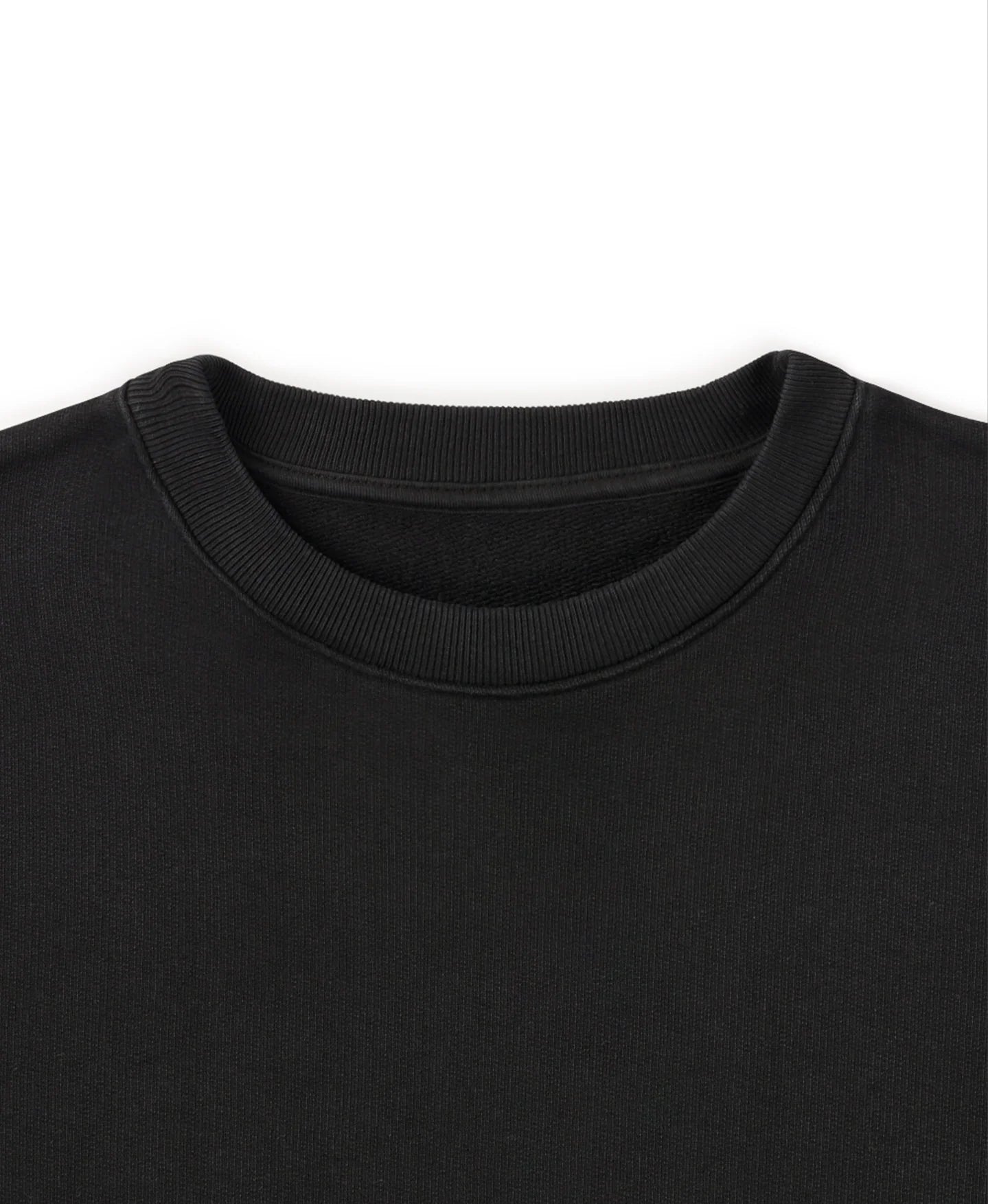 Velour Garments 600 GSM „Jet Black“ Rundhalsausschnitt