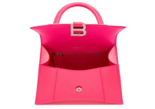 Balenciaga Hourglass Small Top Handle Bag Acid Fuchsia
