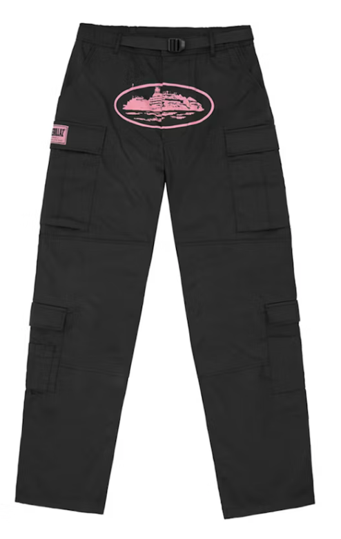Corteiz Guerillaz Cargo Pant Black/Pink