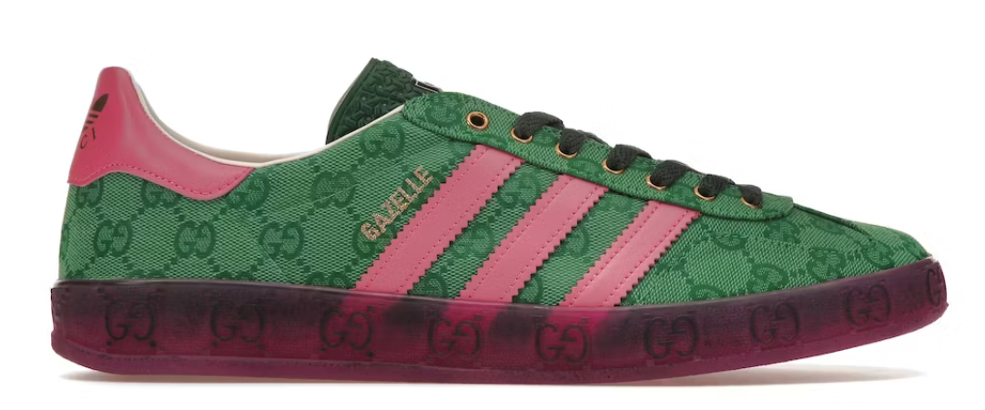 adidas gazelle silver green womens adidas x Gucci Gazelle Green GG Monogram (Women's) – The Garden