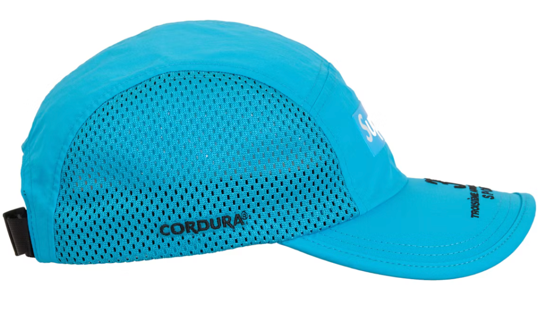 Supreme Mesh Side Panel Camp Cap (SS24) Cyan