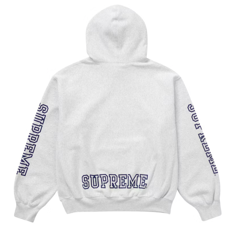 Supreme Collegiate Sleeve Hooded Sweatshirt Ash Grey