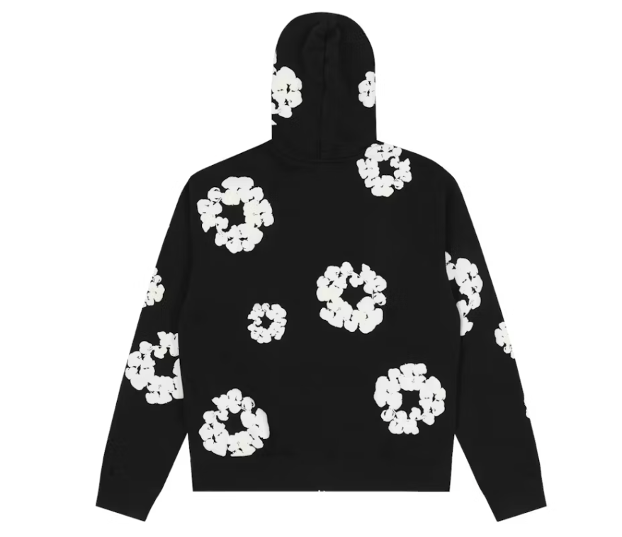 Denim Tears Cotton Wreath Zip Hoodie Black