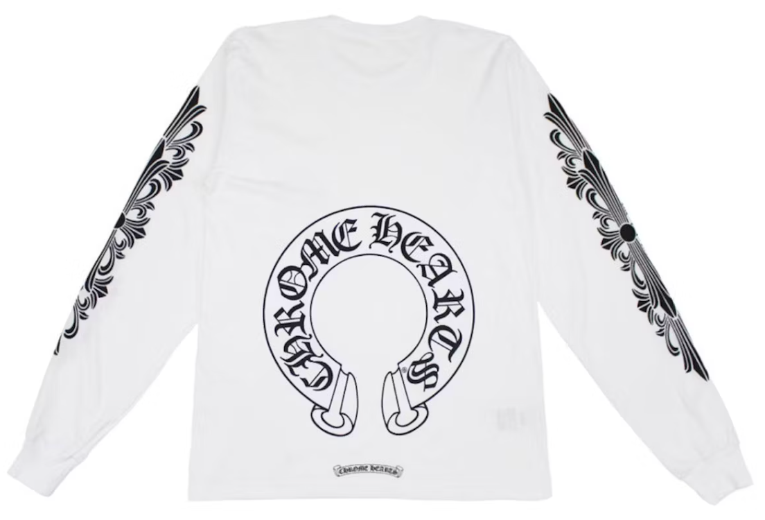 Chrome Hearts Floral Horseshoe L/S T-shirt White