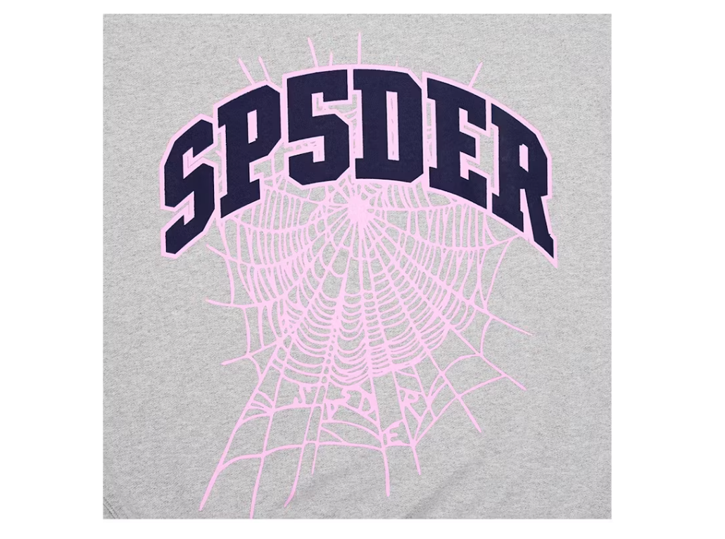 Sp5der Varsity Web Cuello Redondo Gris jaspeado