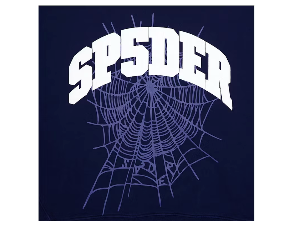 Sp5der Varsity Web Crewneck Navy