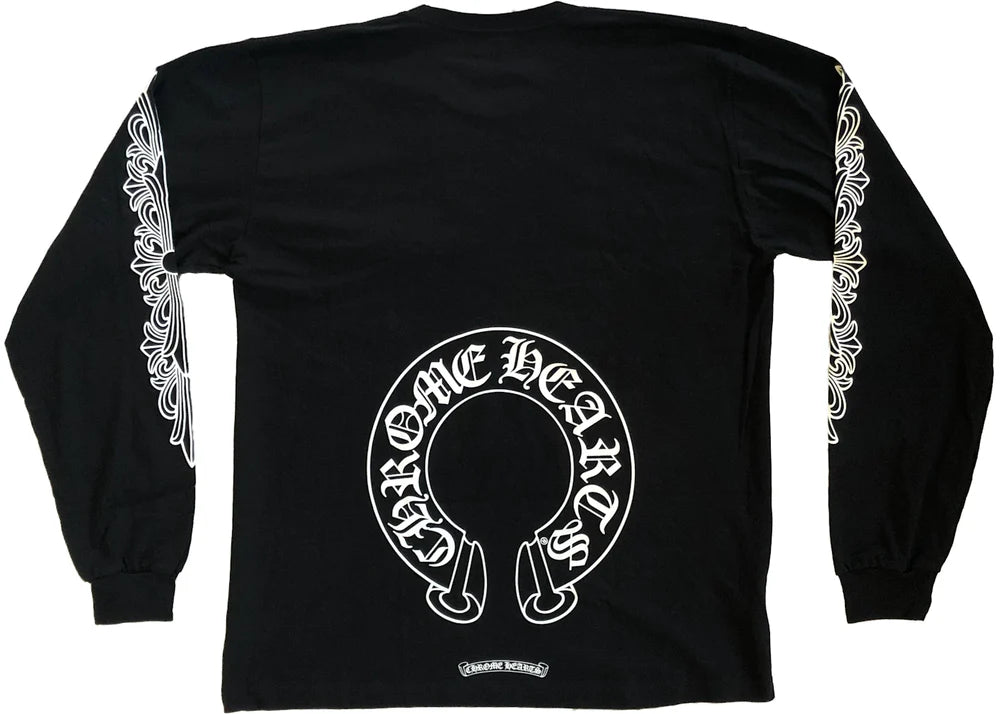 Chrome Hearts Floral Horseshoe L/S T-shirt Black