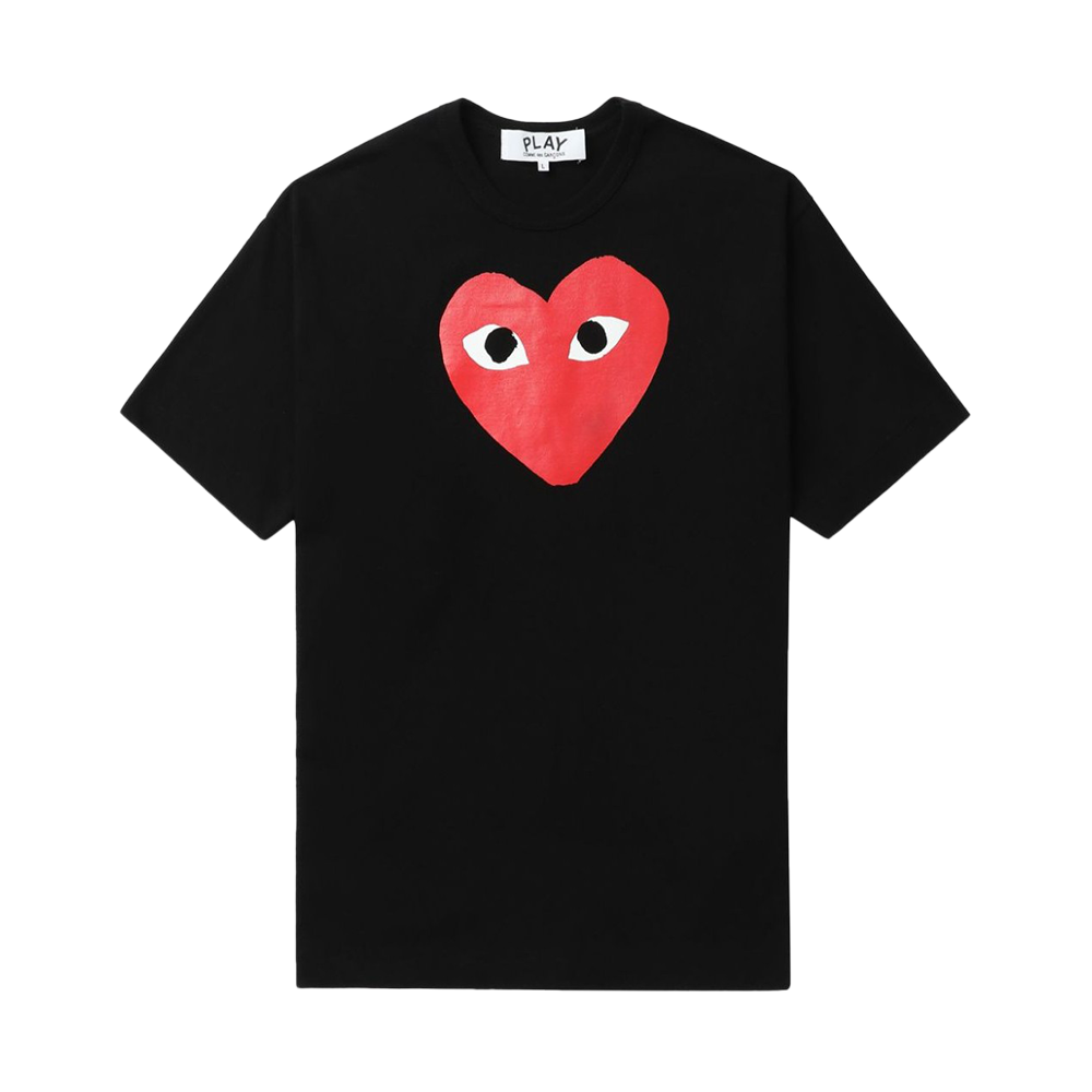 Comme des Garcons Play Red Heart Logo T-shirt Black