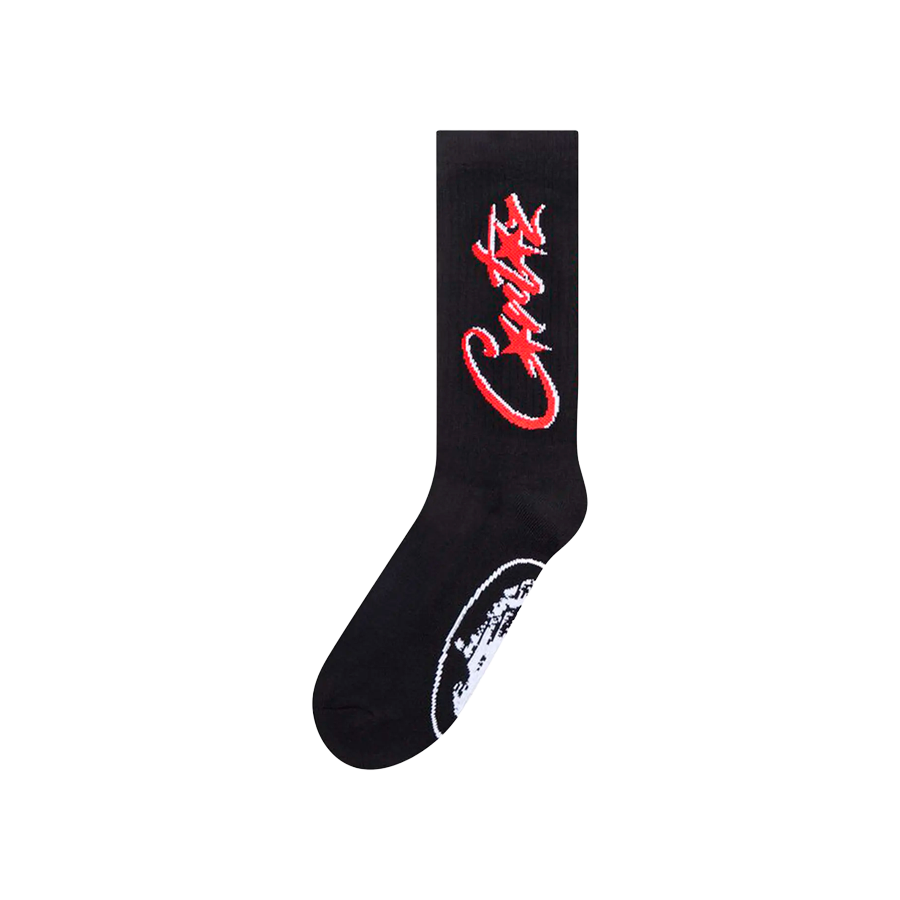 Corteiz Allstarz Socken Schwarz/Rot