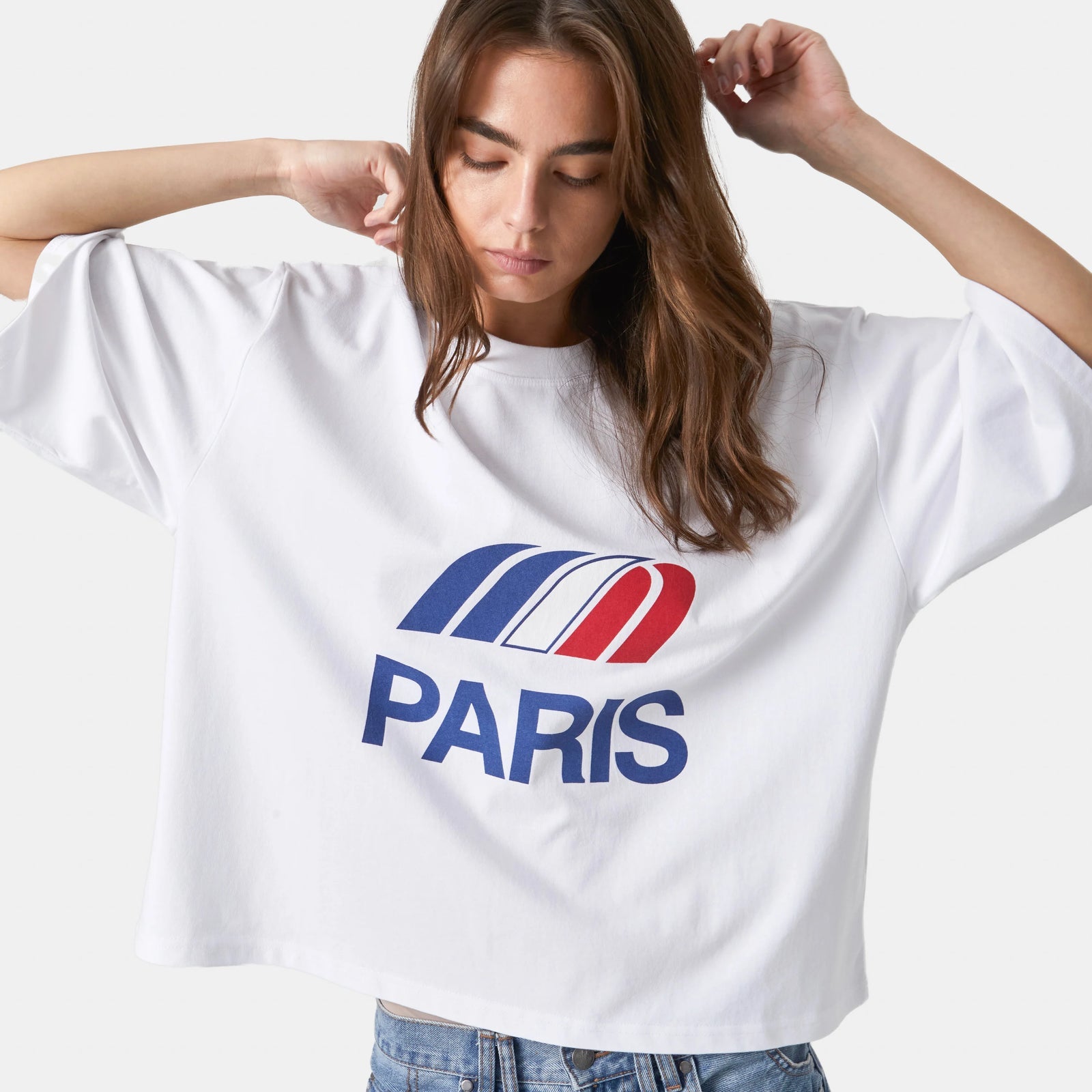 EME STUDIOS PARIS PEARL CROPPED BOXY TEE