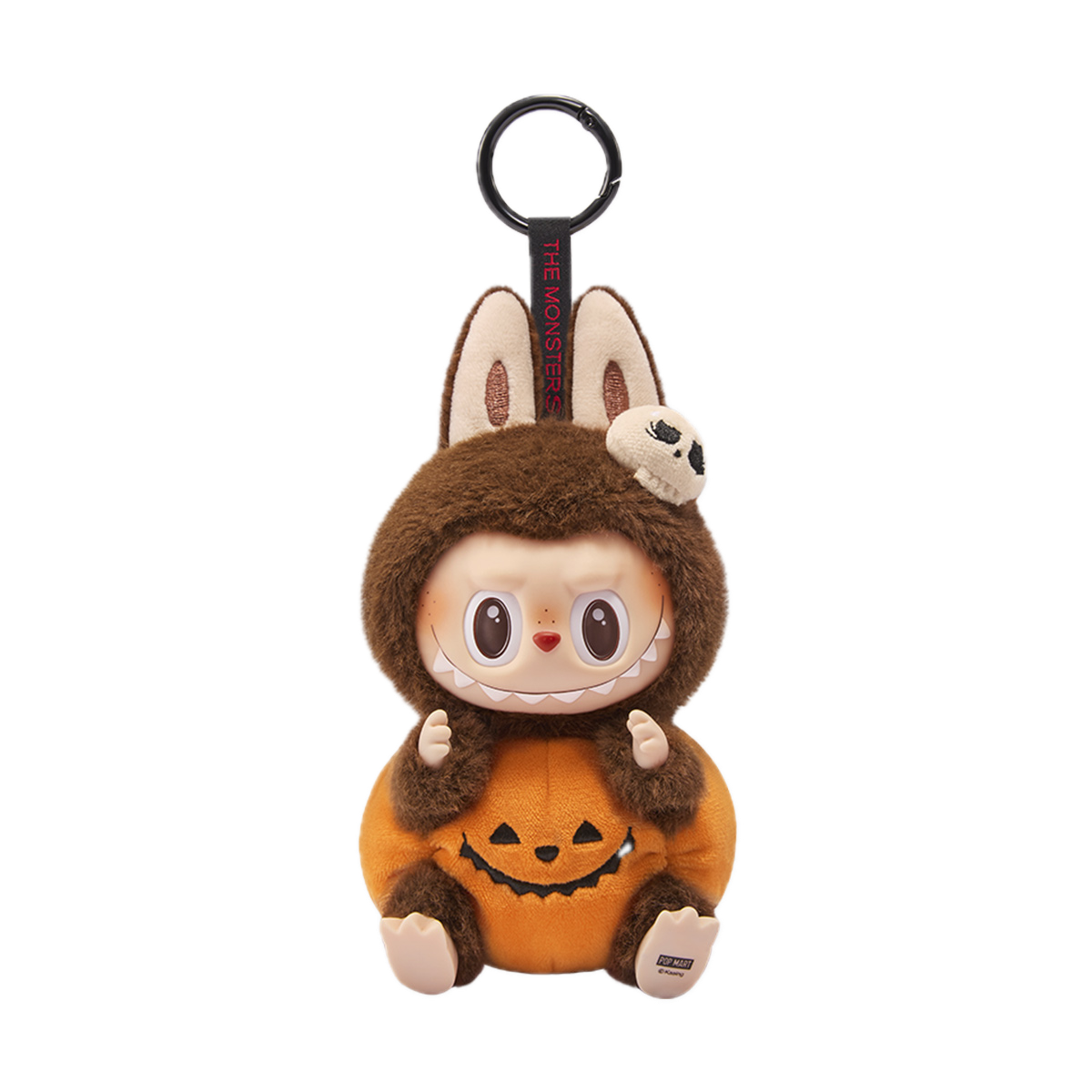 Pop Mart Labubu Happy Halloween Party Series-Sitting Pumpkin Vinyl Plush Pendant