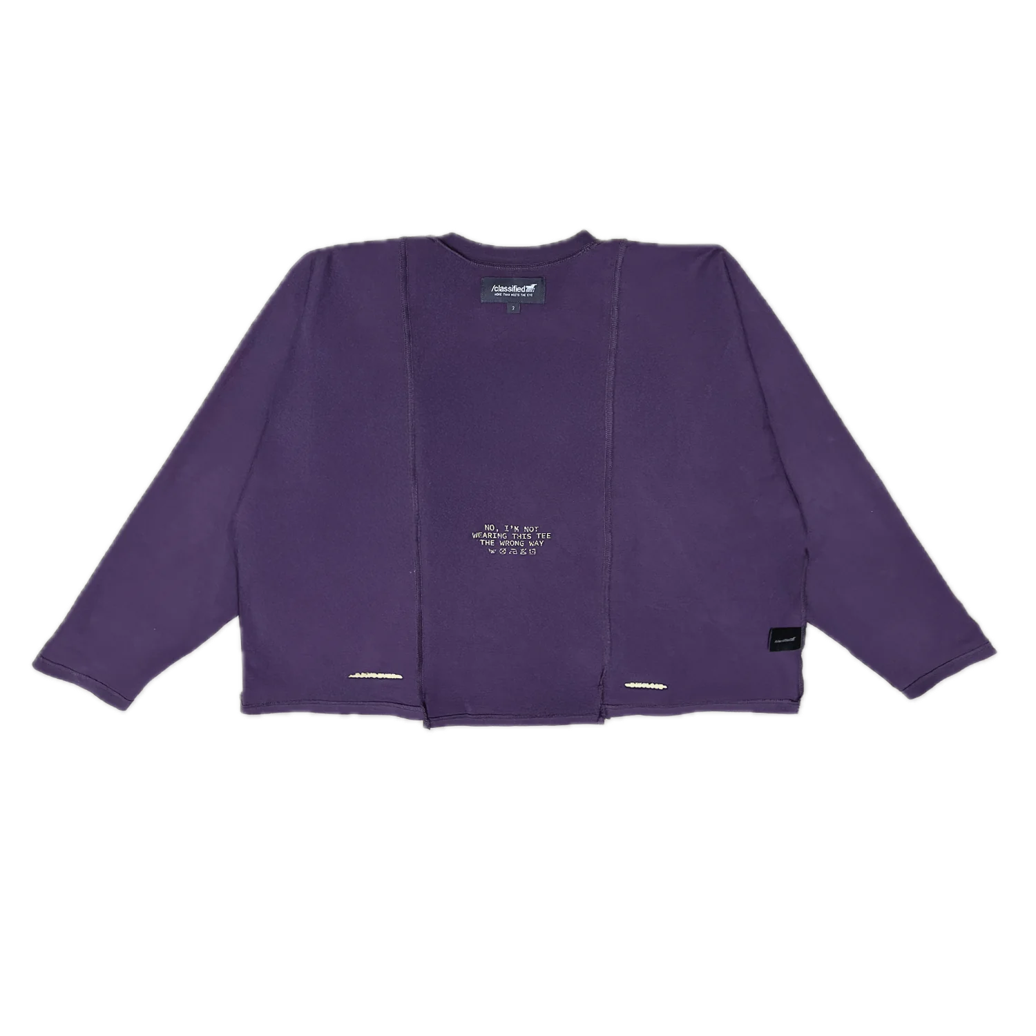 Classified Basics Purple Longsleeve Tee Reversible