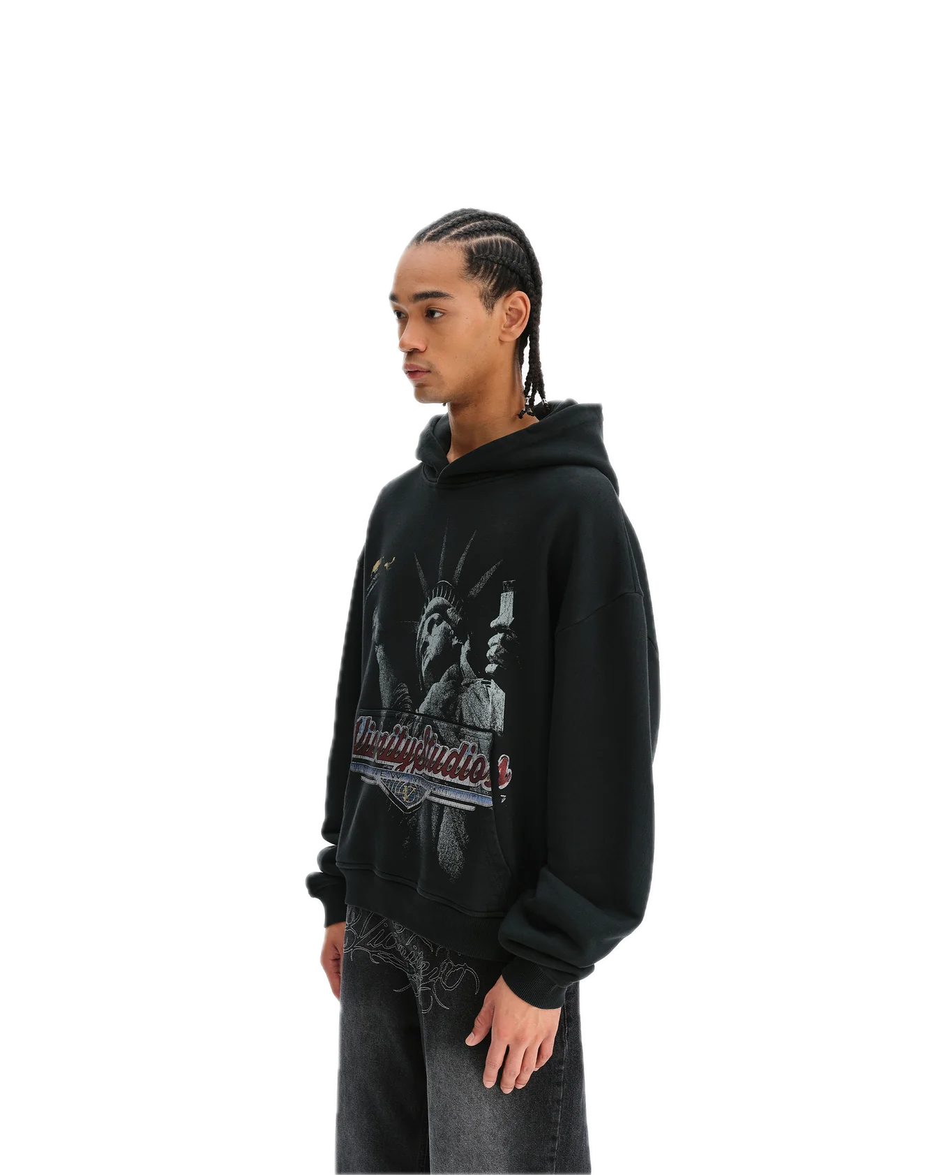 Vicinity Lady Liberty Hoodie Vintage Black