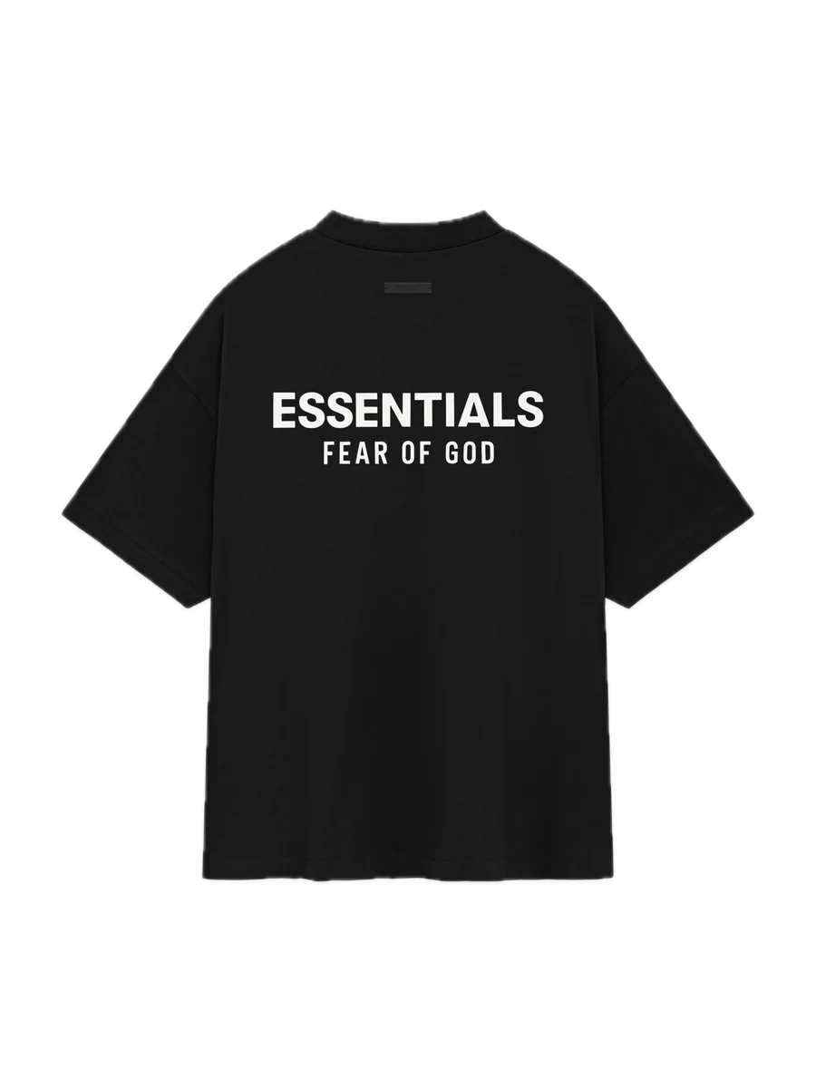 Fear of God Essentials Jersey-T-Shirt mit Rundhalsausschnitt, Schwarz