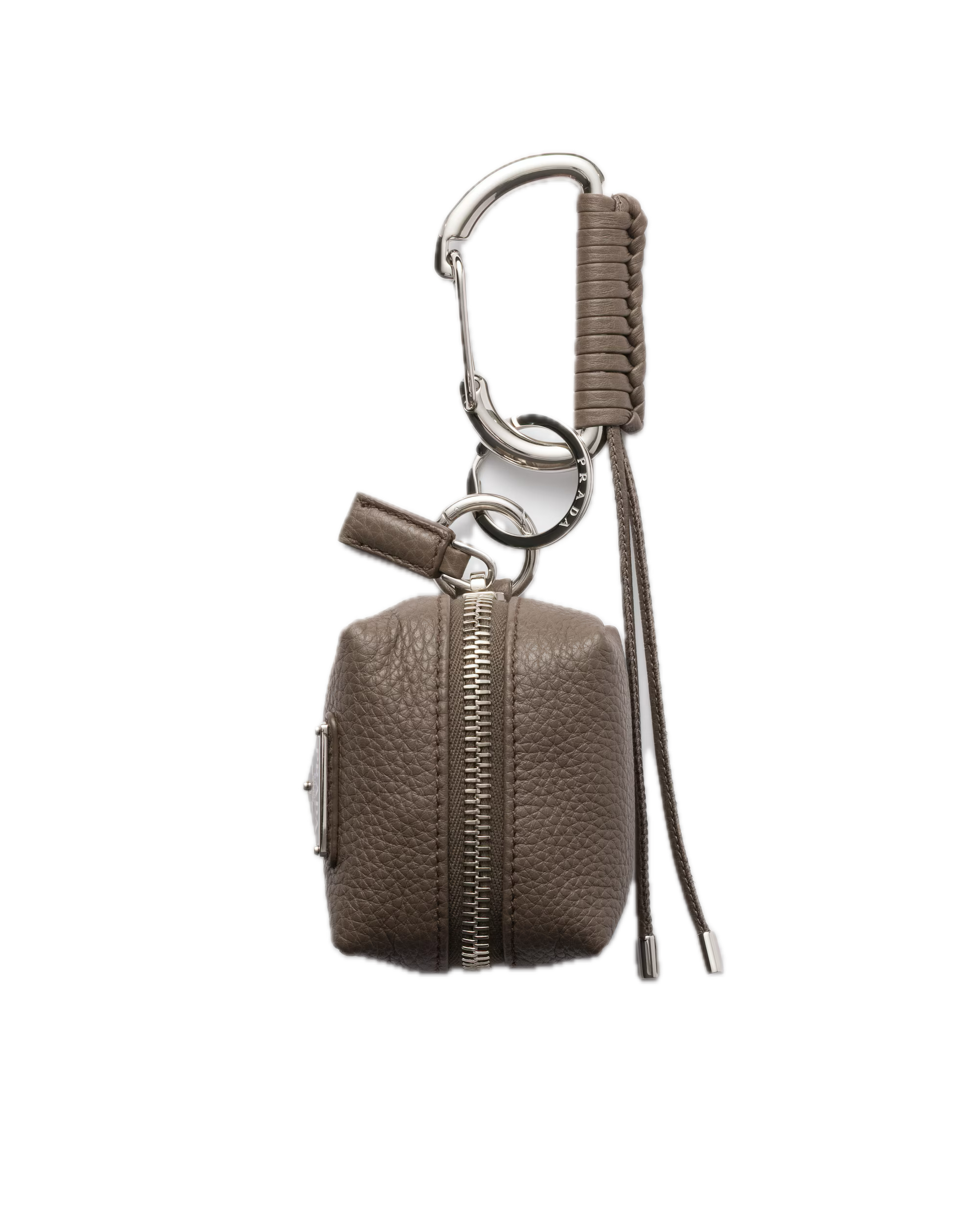 Prada Leather Charm Keychain