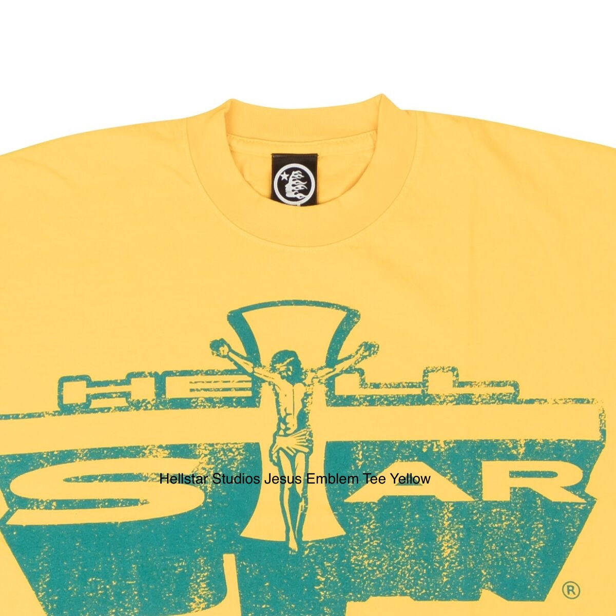 Hellstar Studios Jesus Emblem T-Shirt Gelb