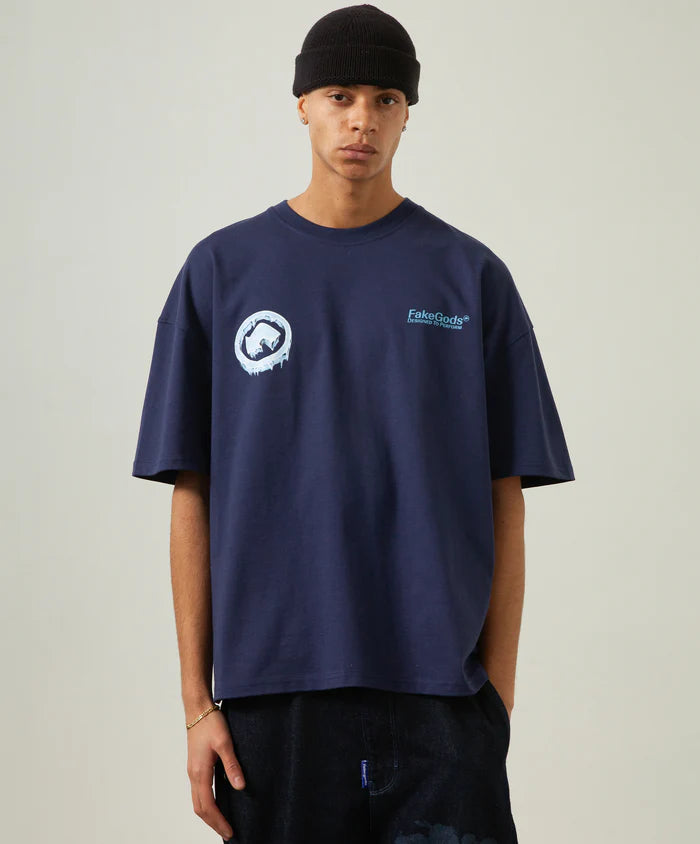 Fakegods Iced Logo Tee Navy