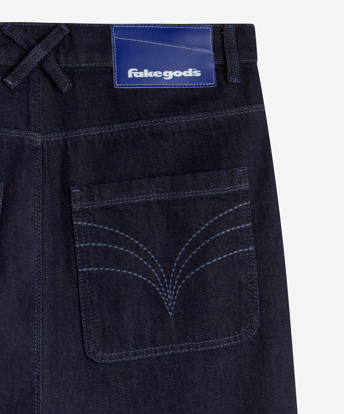 Fakegods Straight Denim Jeans Navy