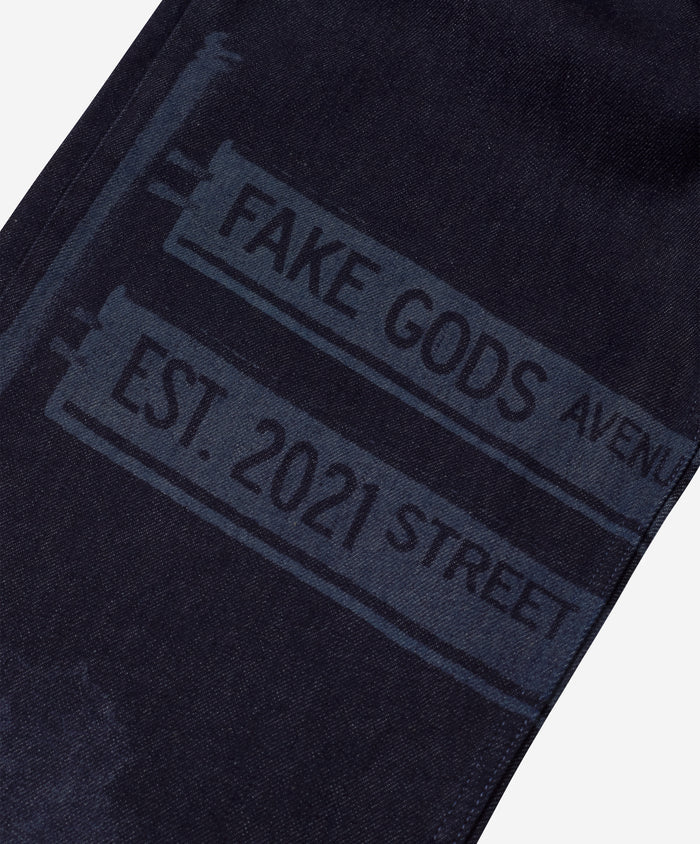 Fakegods Straight Denim Jeans Navy