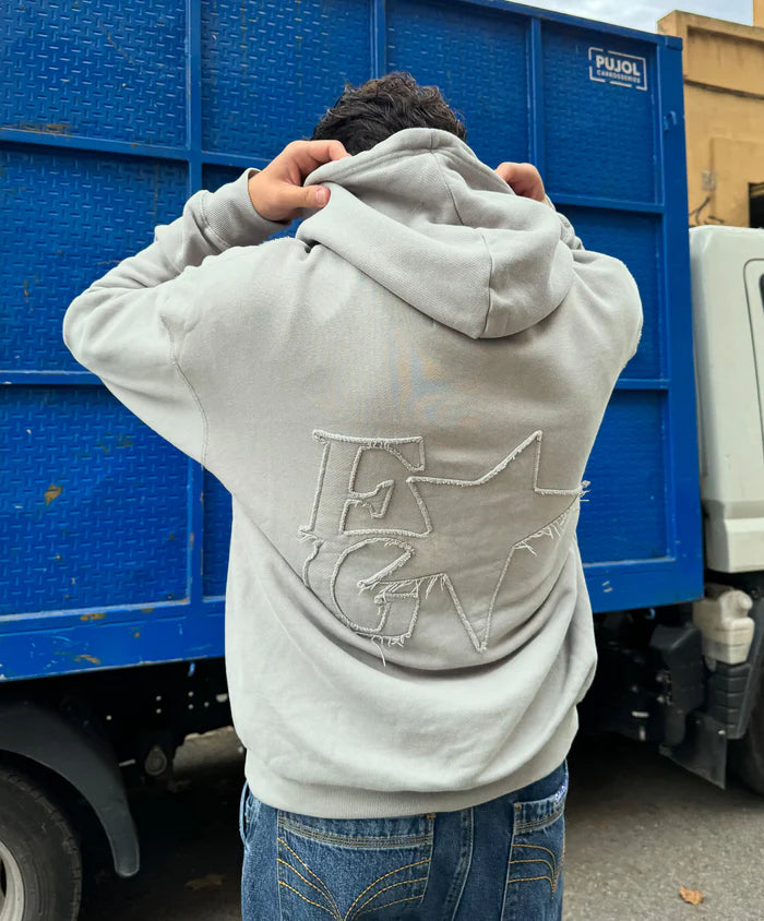 Fakegods Star Hoodie Mid Grey