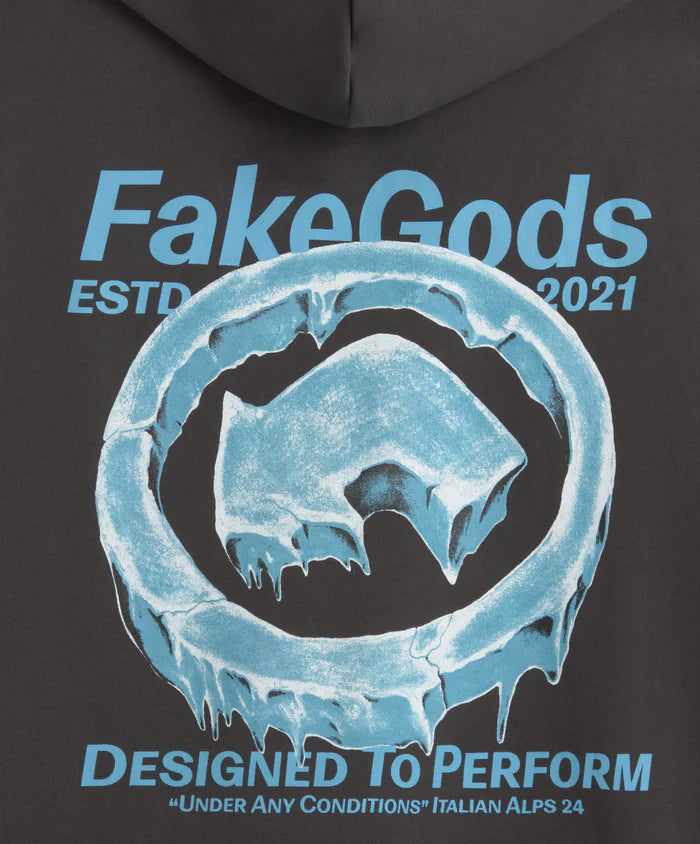 Fakegods Iced Logo Hoodie Dark Grey