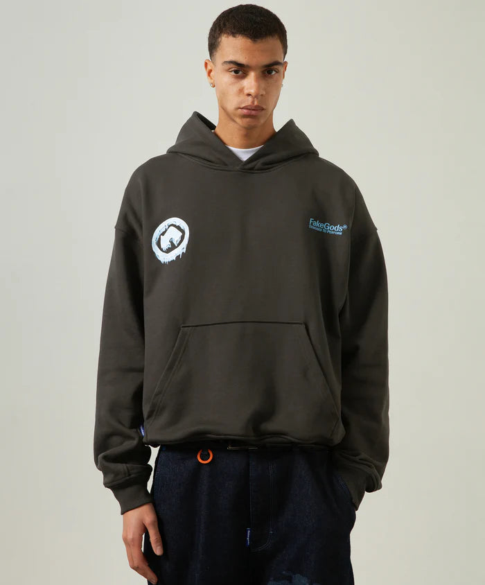 Fakegods Iced Logo Hoodie Dark Grey