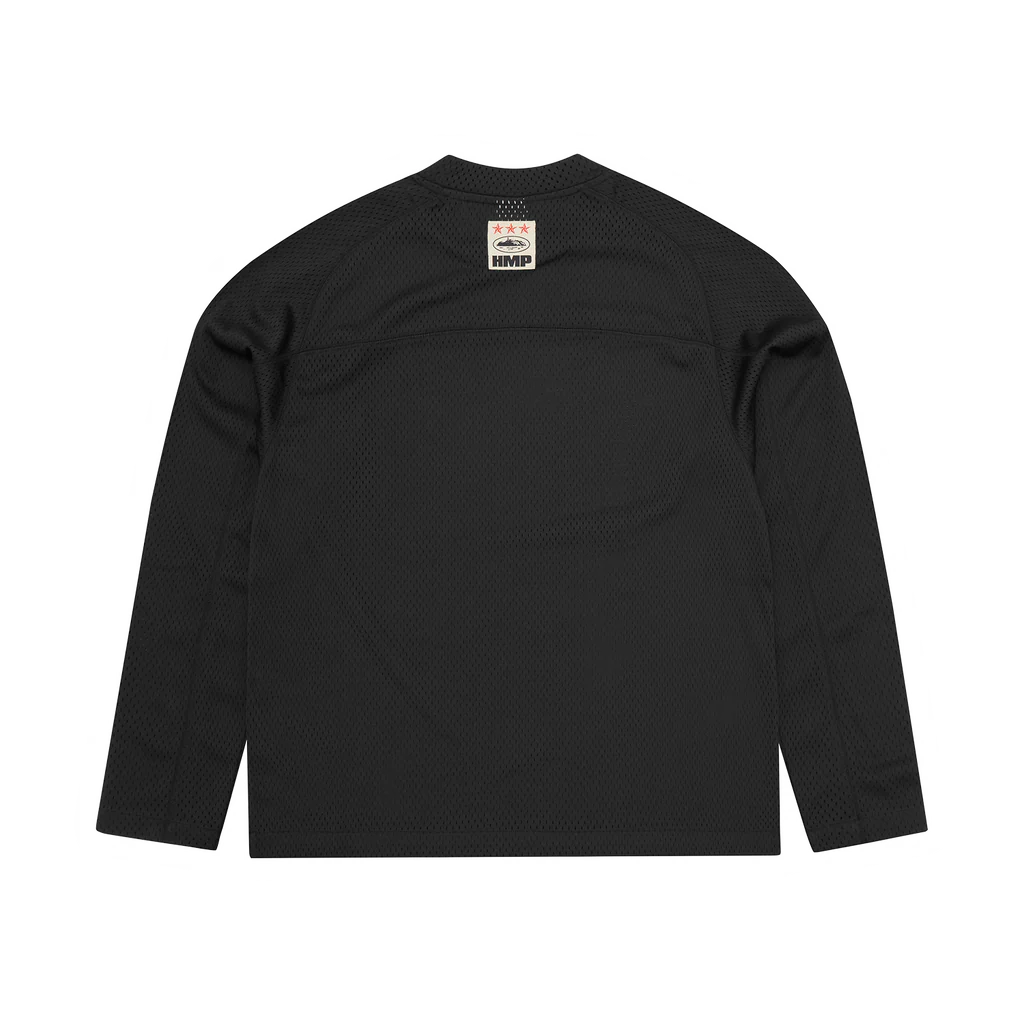Corteiz LS HMP Mesh Panel Jersey Schwarz