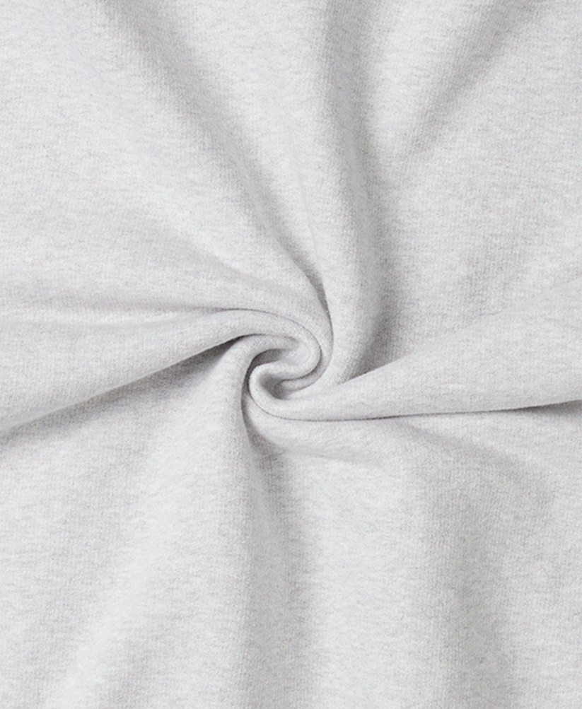 Velour Garments 600 GSM Kapuzenpullover „Light Heather Grey“.