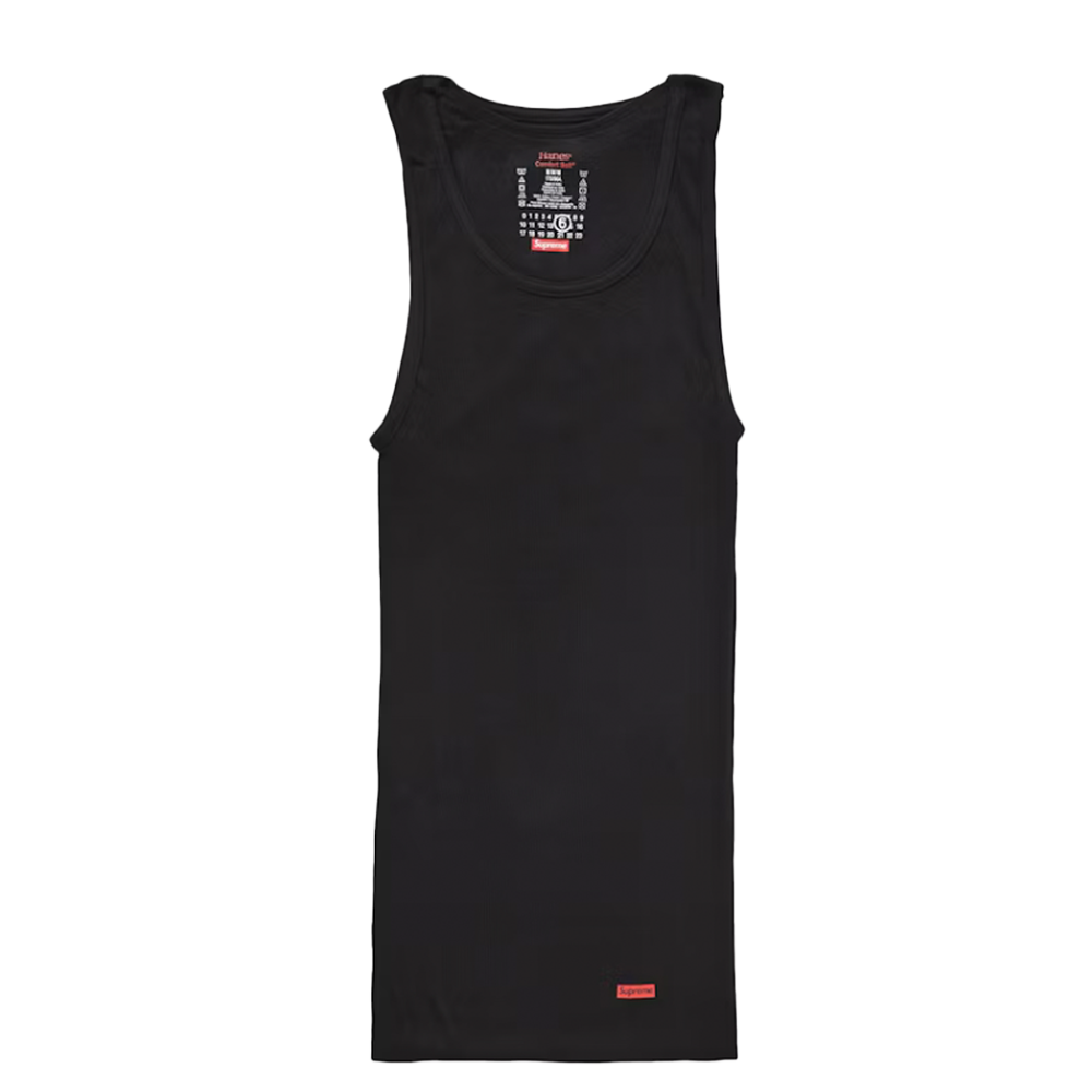Supreme MM6 Maison Margiela Hanes Tagless Tank Top (2 Pack) Black