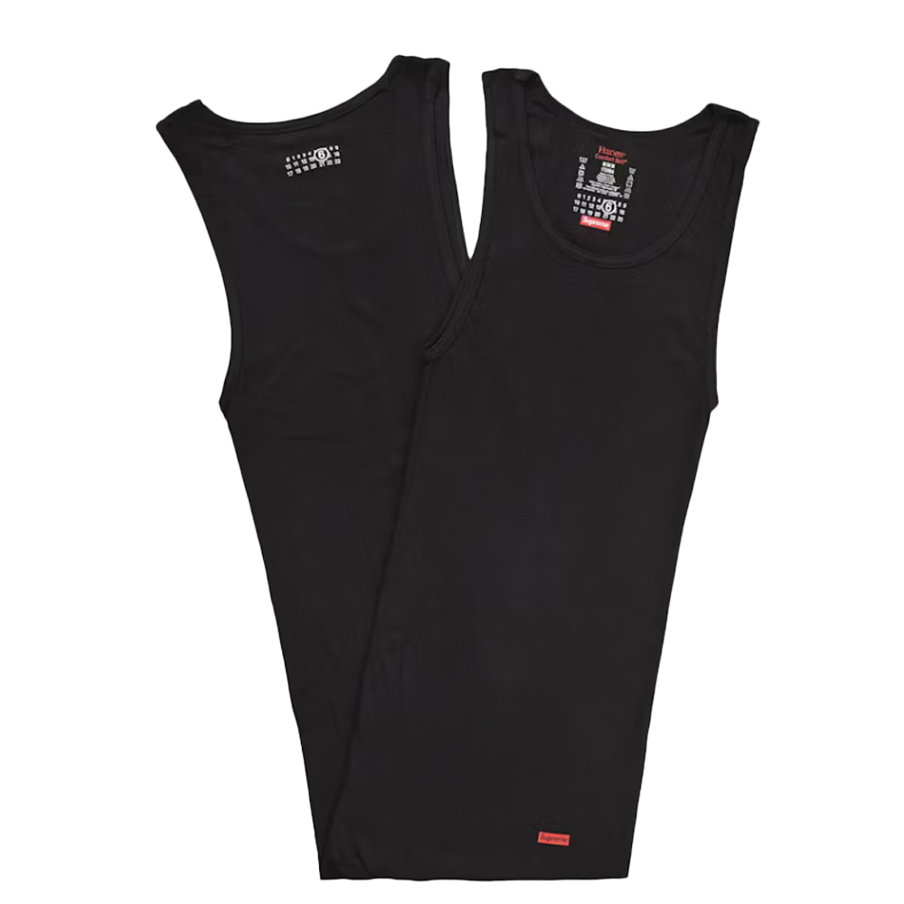 Supreme MM6 Maison Margiela Hanes Tagless Tank Top (2 Pack) Black
