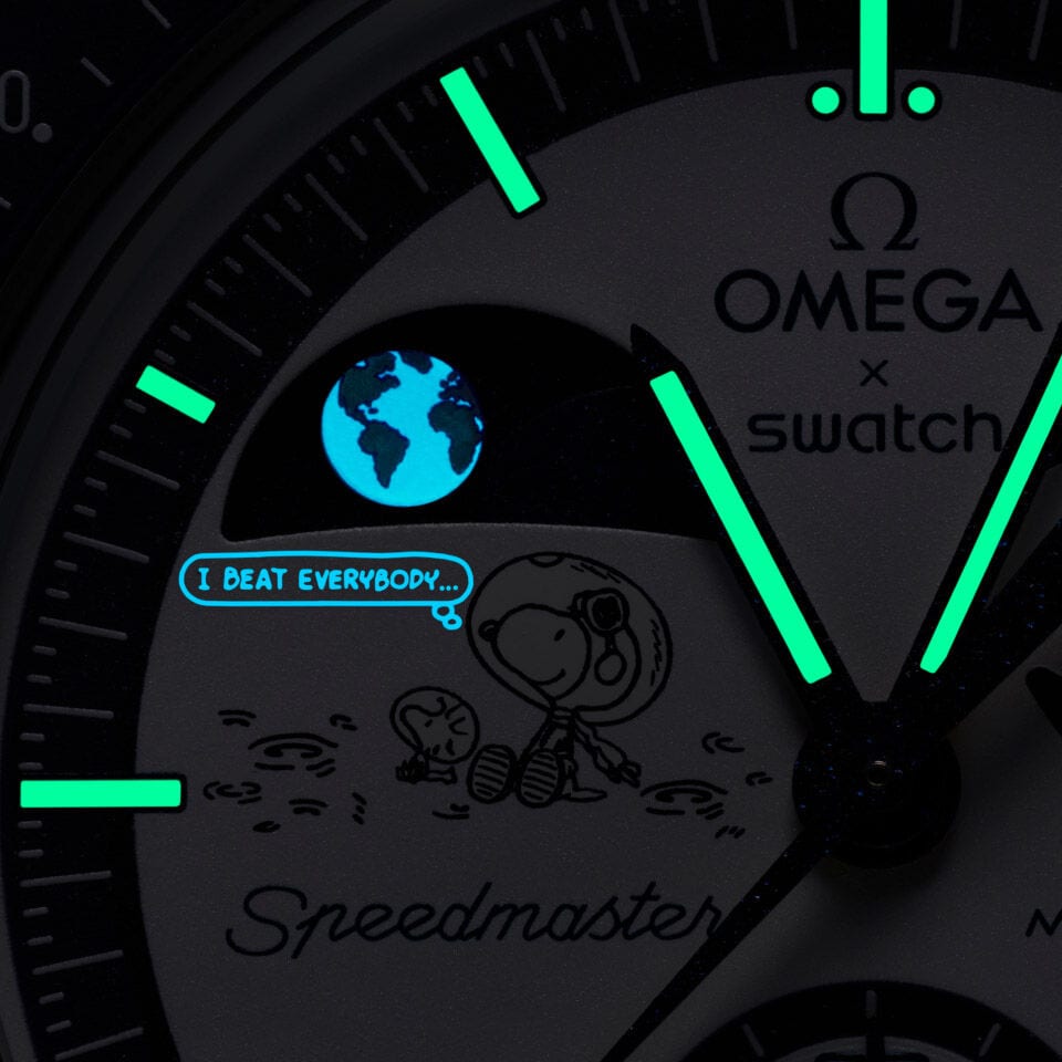 Swatch x Omega Mission To Earthphase Moonshine Gold Snoopy