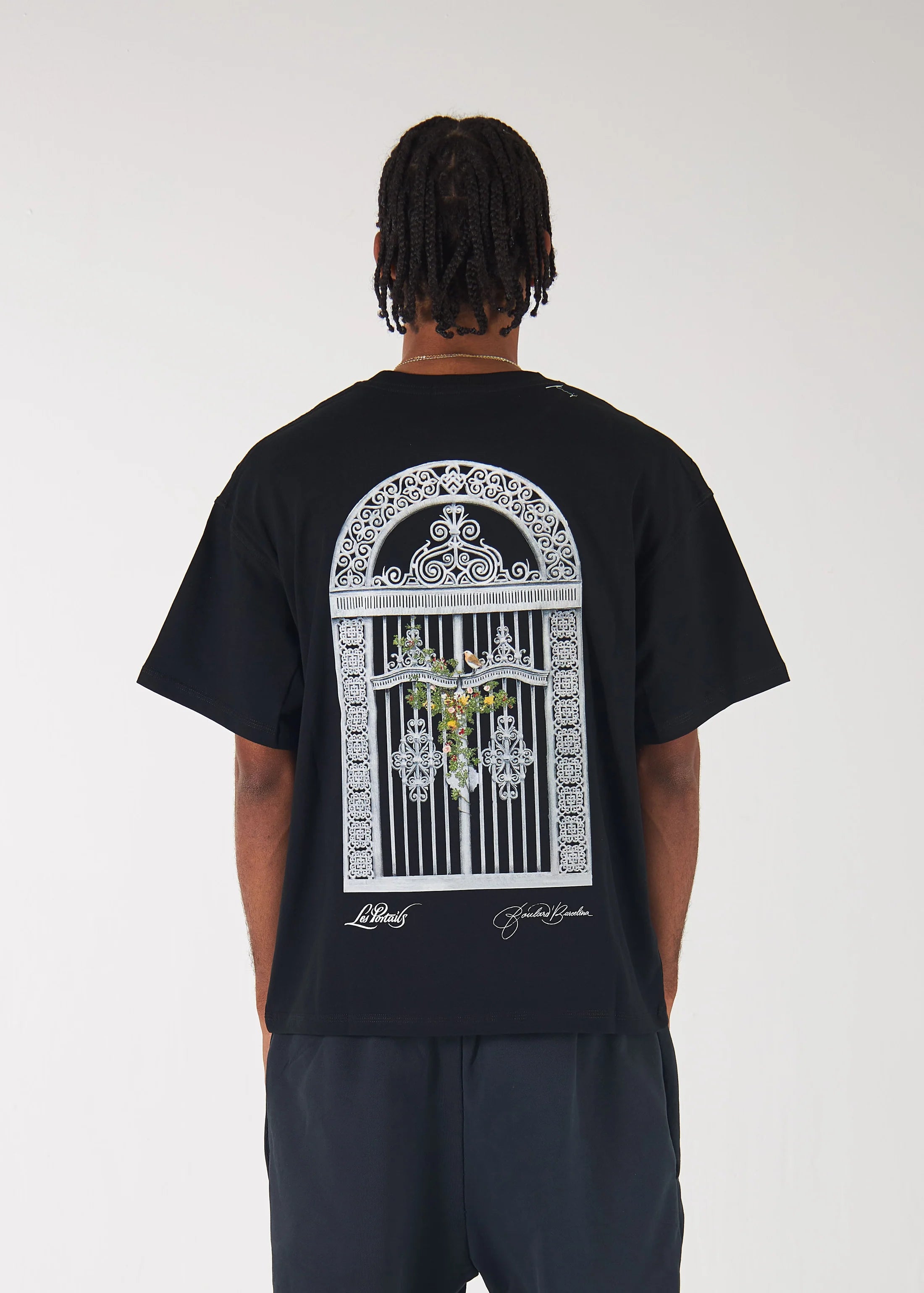 Short Sleeve Cotton T-Shirt Gray Portal