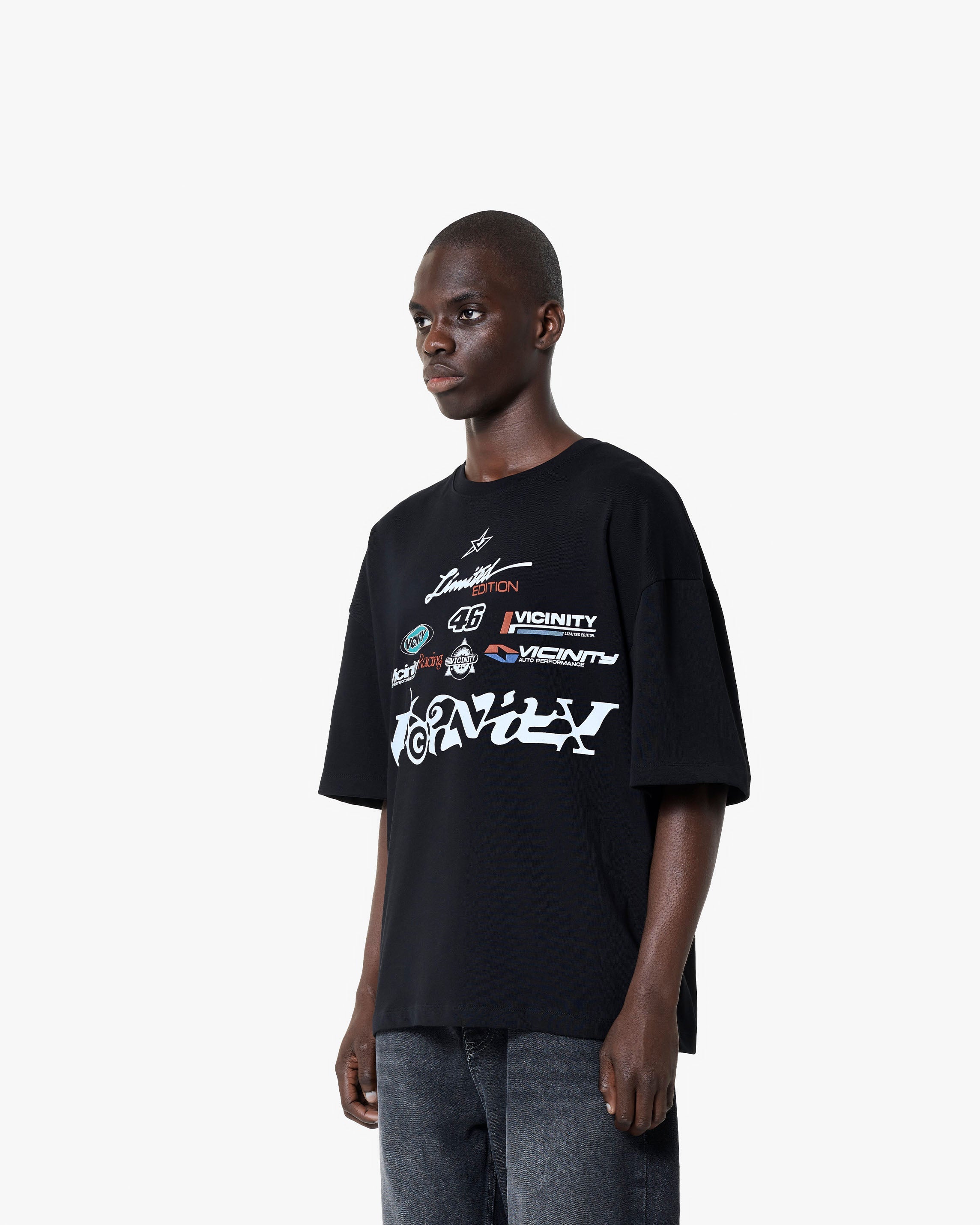 Vicinity Racing Logos T-Shirt Schwarz