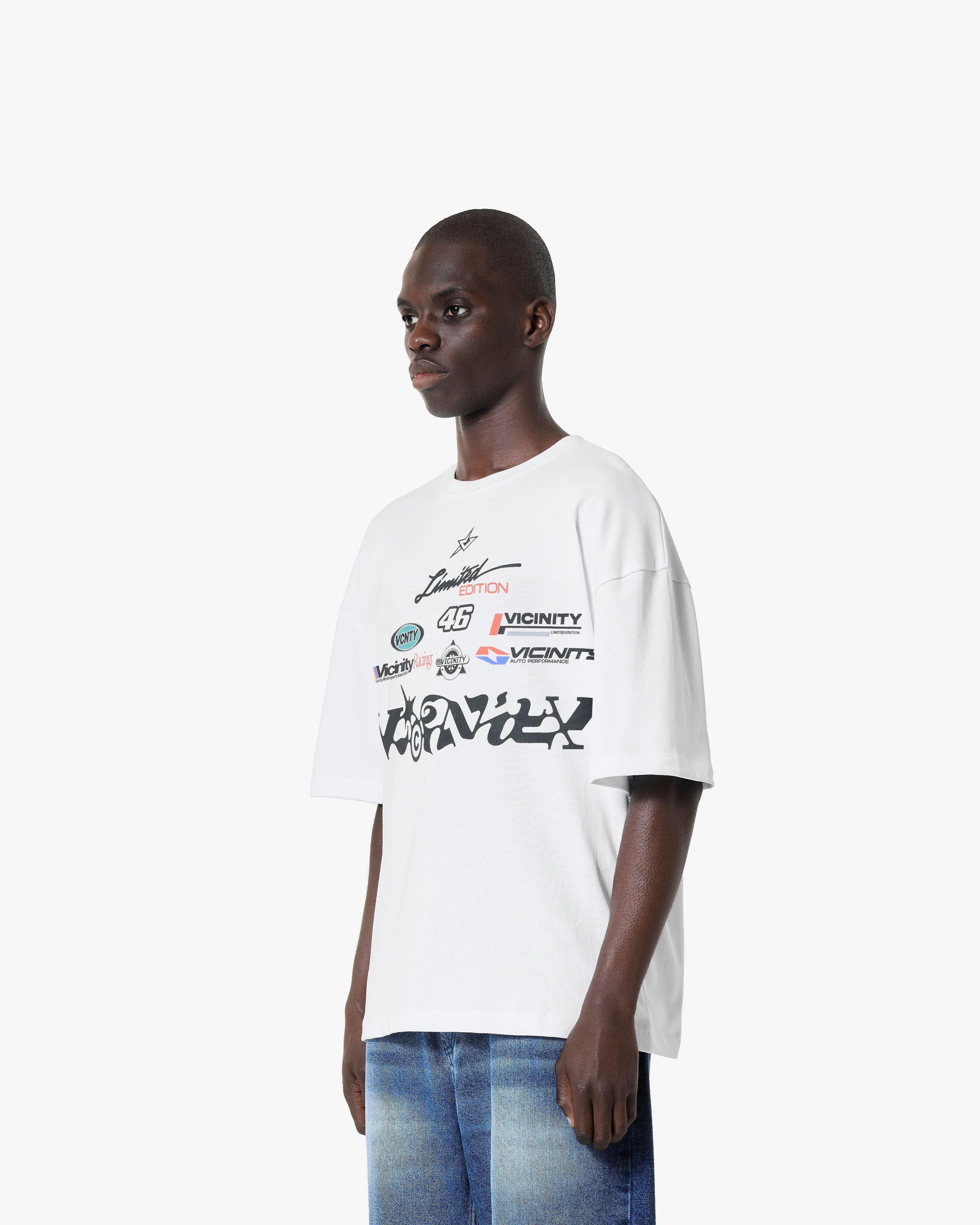 Vicinity Racing Logos Tee White