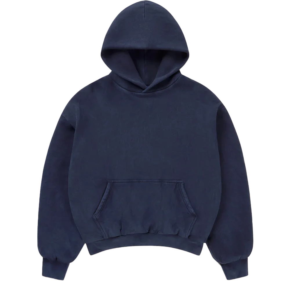 Velour Garments 1000 GSM &#39;Vintage Navy Blue&#39; Double Hoodie