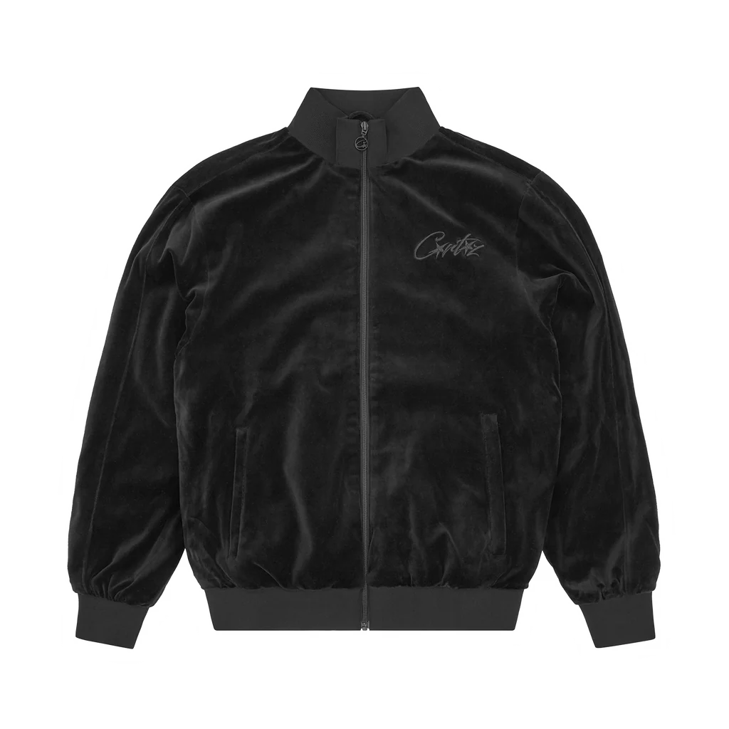 Corteiz VVS Velor Jacket Triple Black