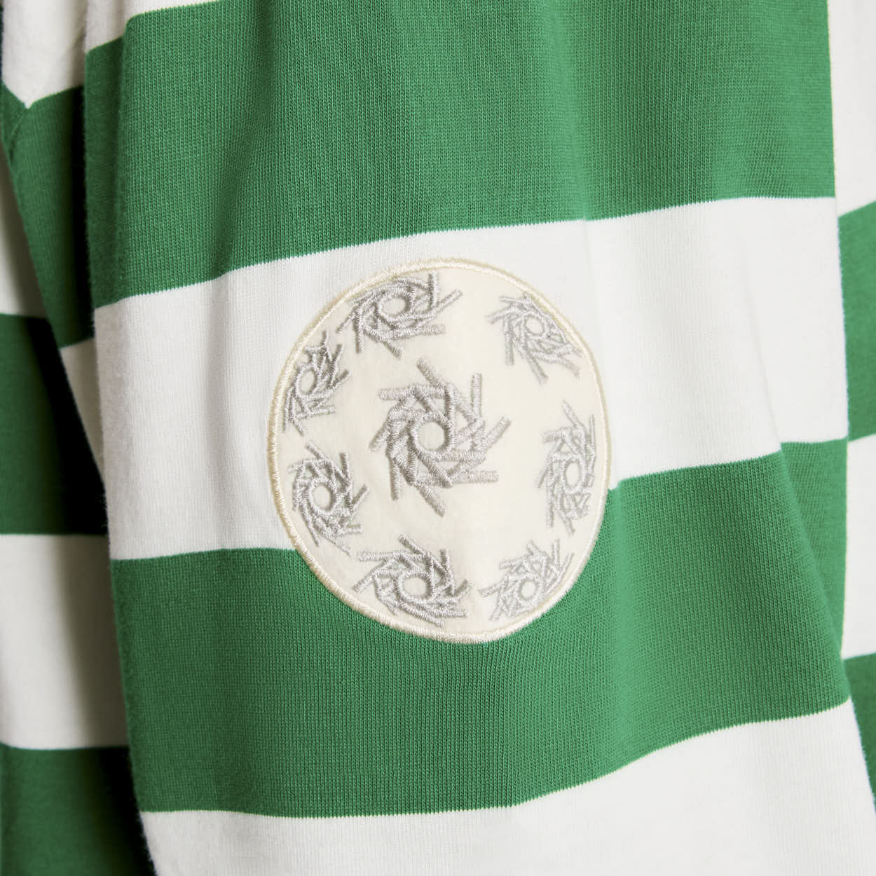 WARBURTON Striped G/W Long Sleeve Green