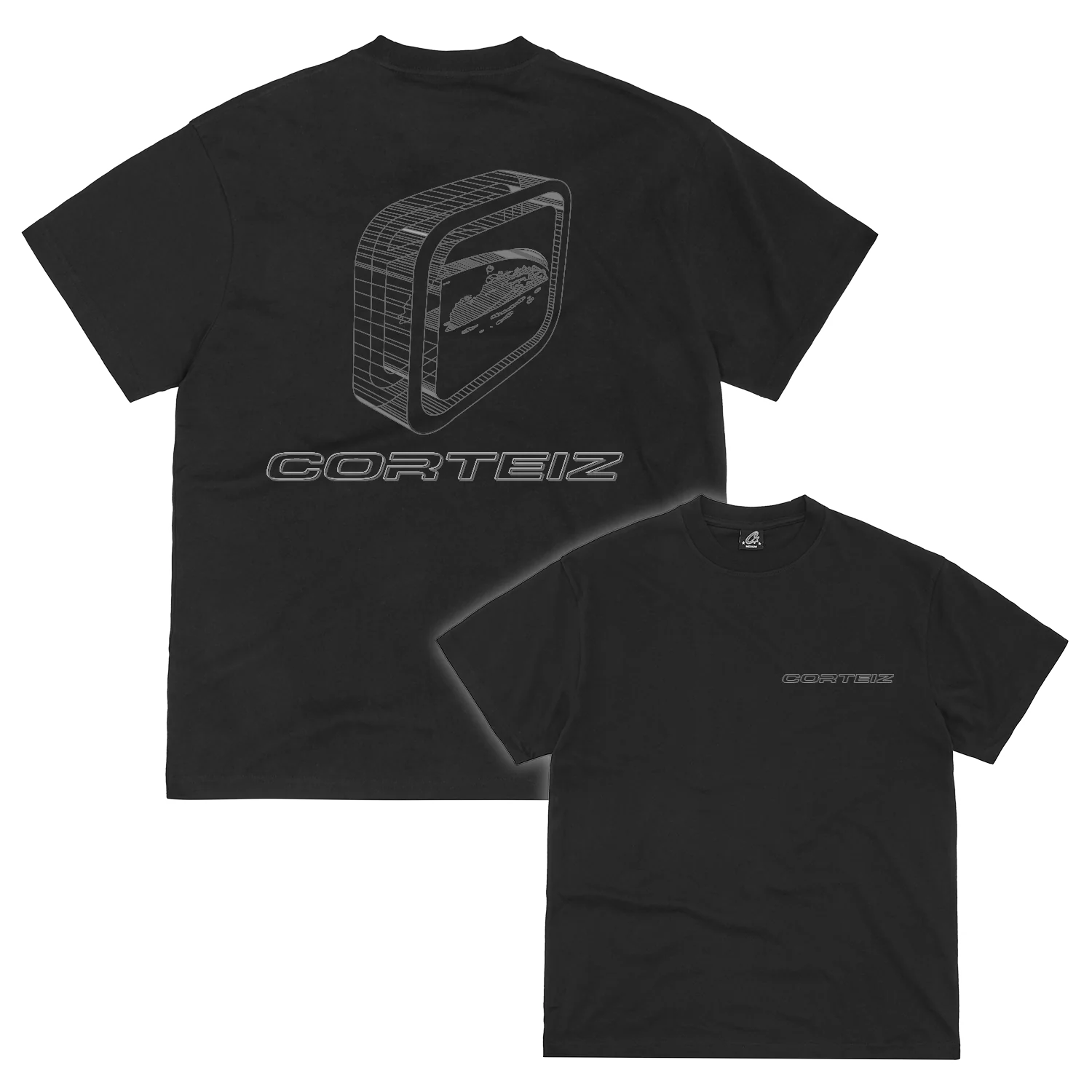 Corteiz Blueprint T-Shirt Schwarz