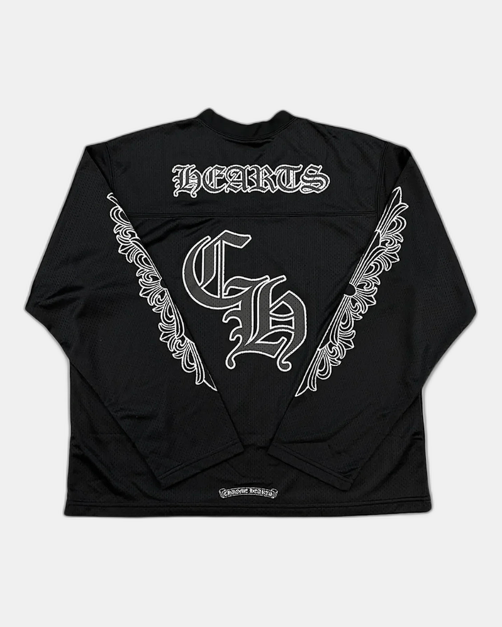 Chrome Hearts Sports Mesh Warm Up Jersey Black – The Garden