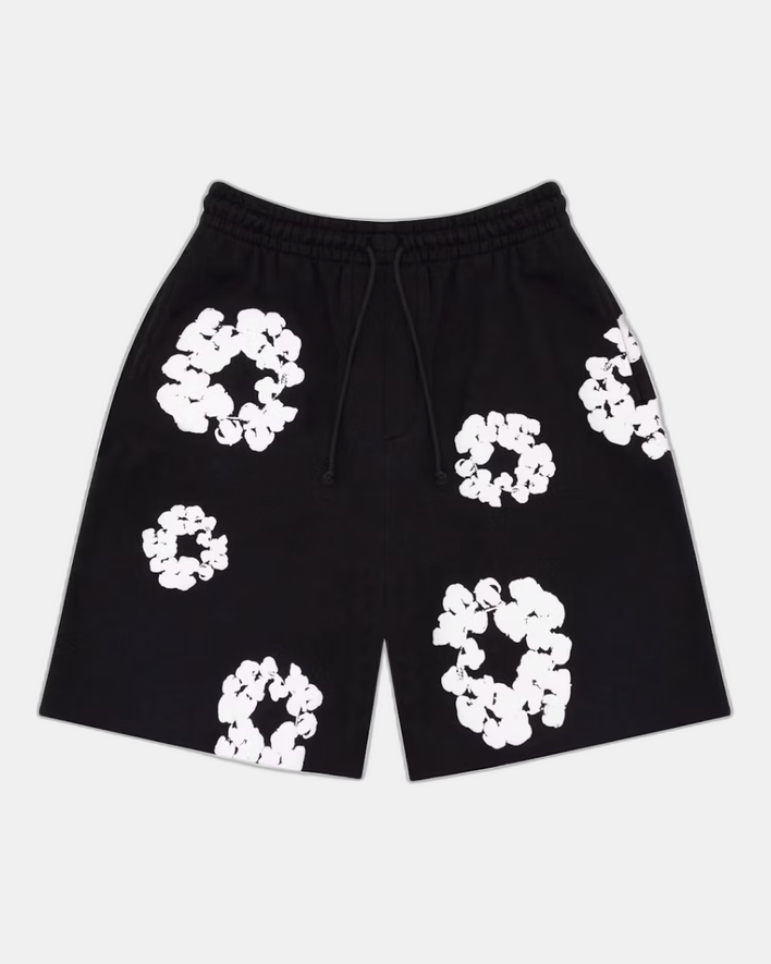 Denim Tears The Cotton Wreath Shorts Black