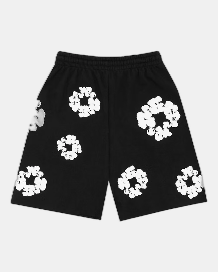 Denim Tears The Cotton Wreath Shorts Black