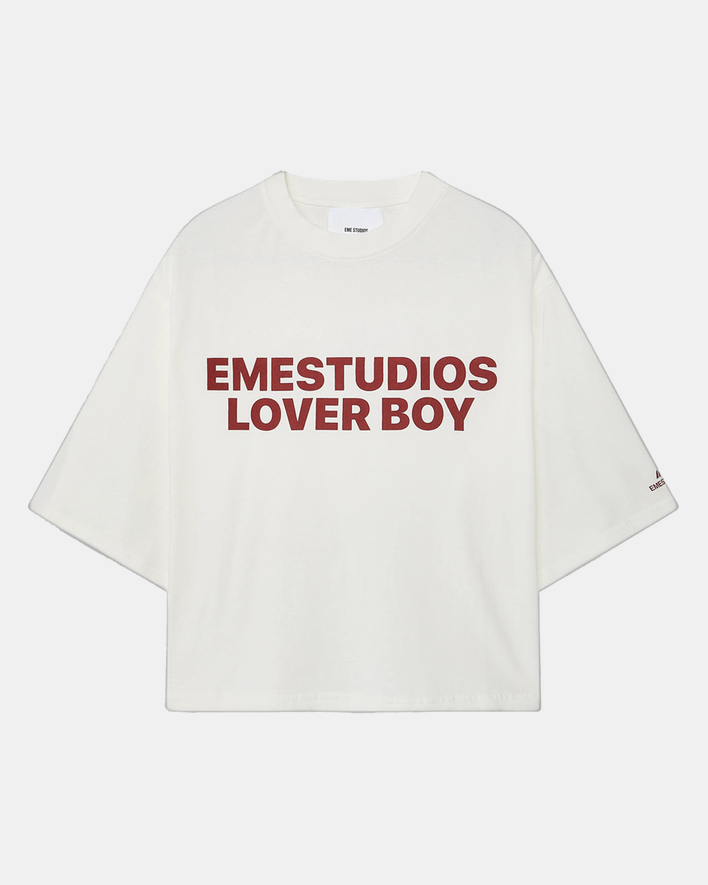 Eme Studios Lover Boy Pearl Cropped Boxy Tee