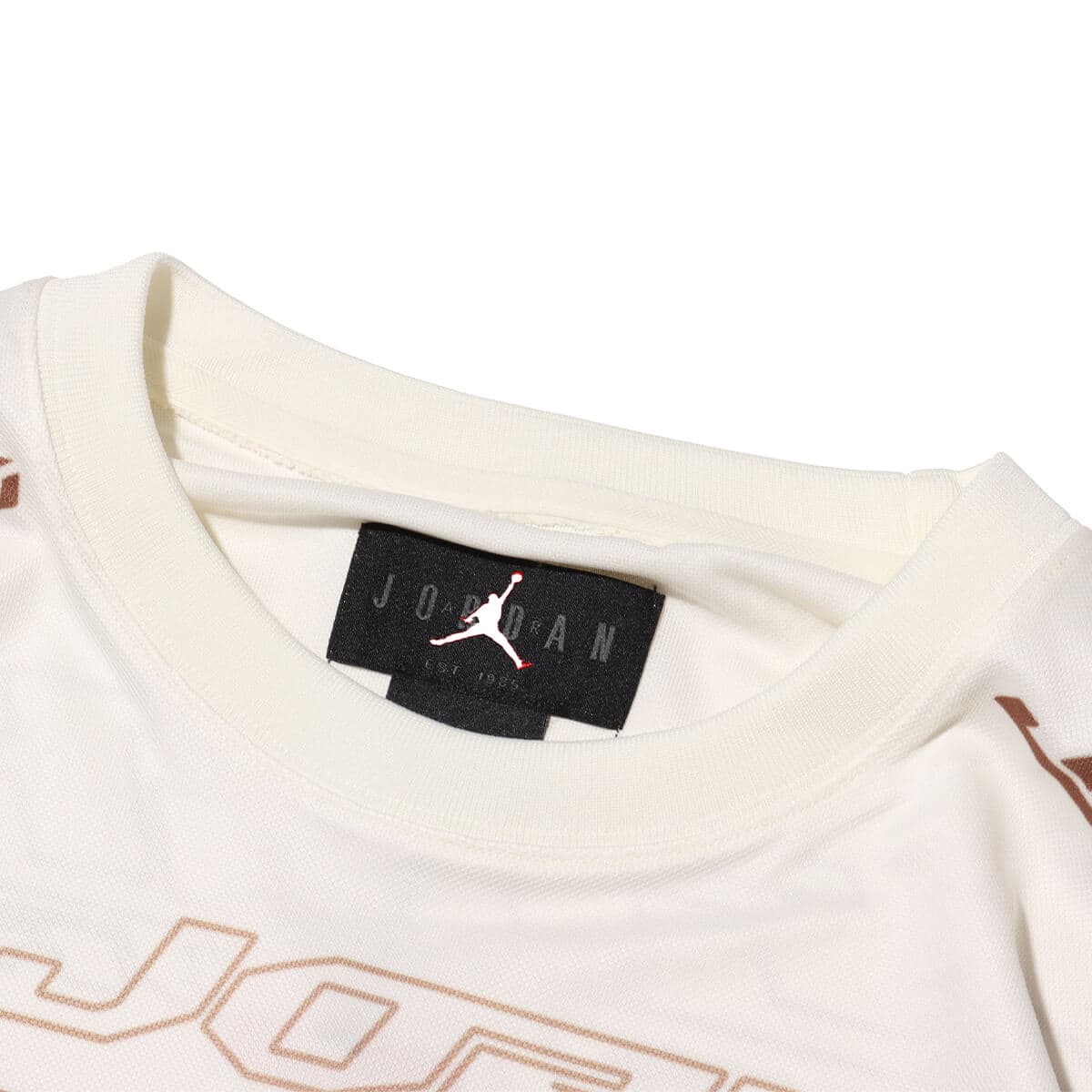 Jordan MVP Bedrucktes Langarmhemd für Herren Beige