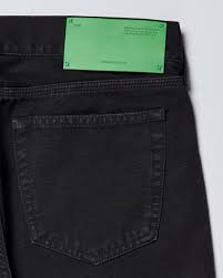 Off-White Wave Off Canvas Utility Denim Short Black