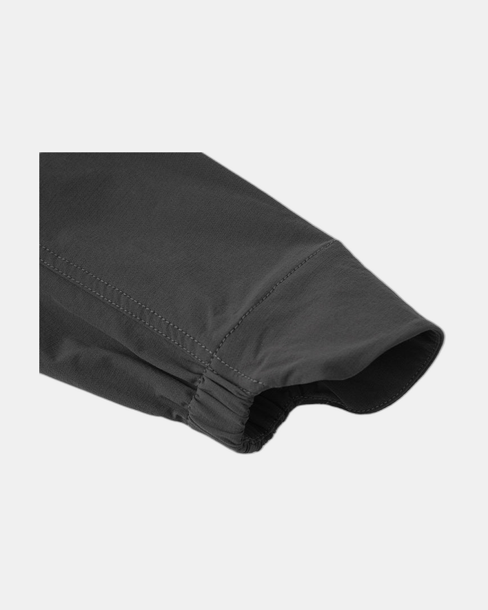 Jelenew Asymmetrical Zippered Splash-proof Jacket Dark Grey