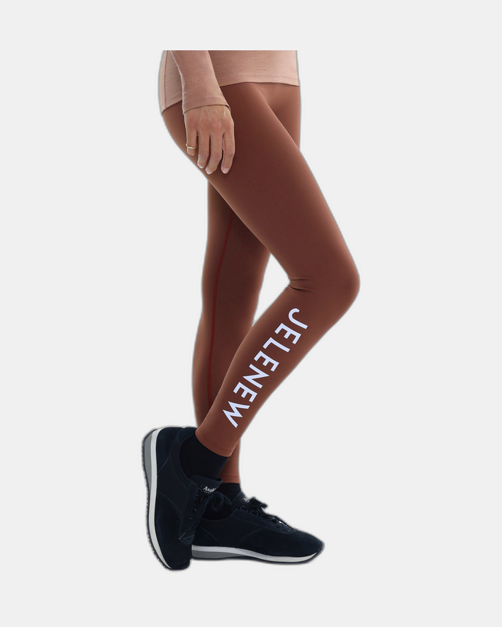 Jelenew logo Soft-brushed Leggings Smoky Brown