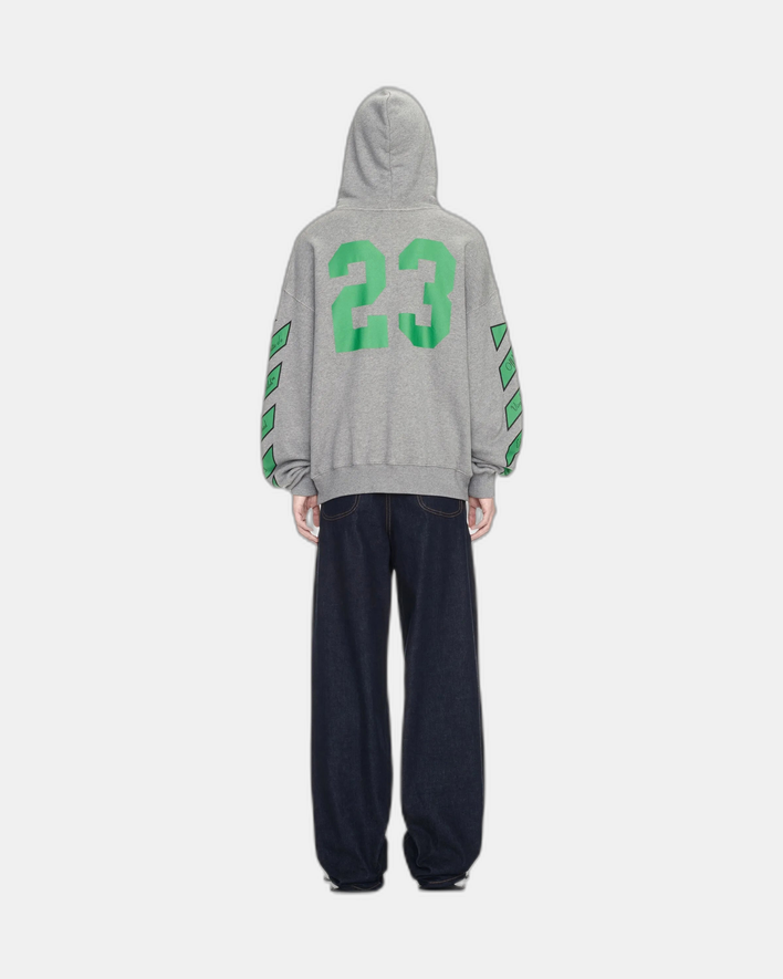 Off-White 23 Varsity Skate Hoodie Melange Grey