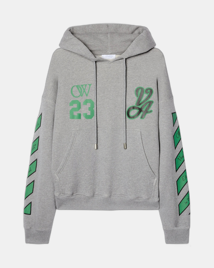 Off-White 23 Varsity Skate Hoodie Melange Grey