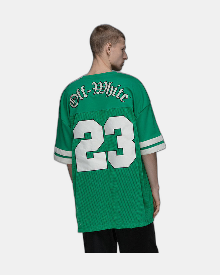Off-White Football Mesh S/S Tee College Green